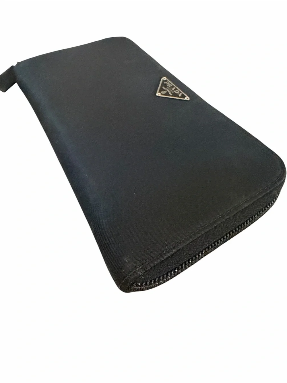 Prada Black Nylon Zip Wallet